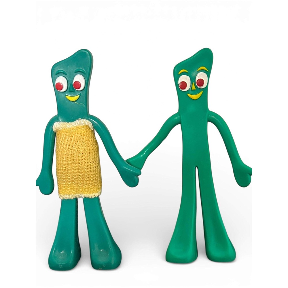 Vintage-Style Gumby and Goo Bendable Figures Set | Classic 1950s Nostalgia Toy